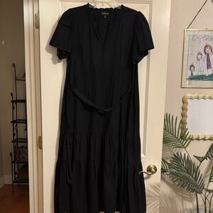 Sugarlips Classic Black Midi Dress